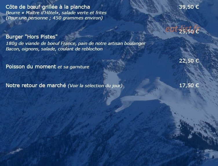 Le Hors Pistes — carte page 2
