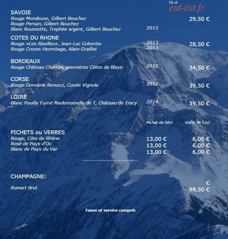 Le Hors Pistes — carte page 6