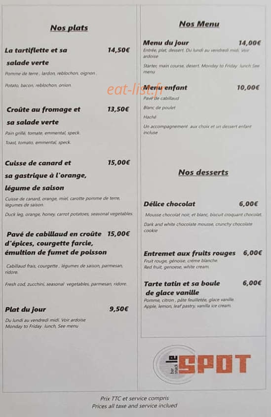 Le Spot — carte page 3