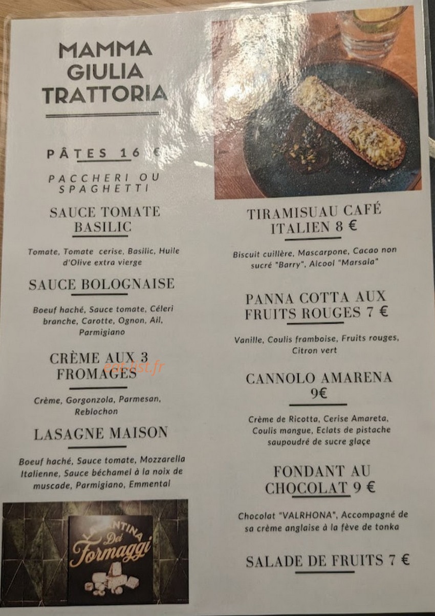 Mamma Giulia — carte page 1