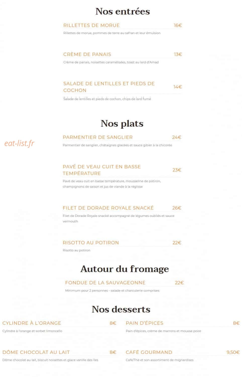 La Sauvageonne — carte page 1