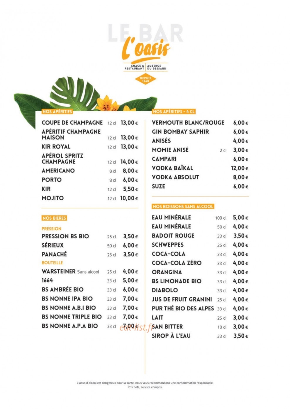L'Oasis — carte page 6