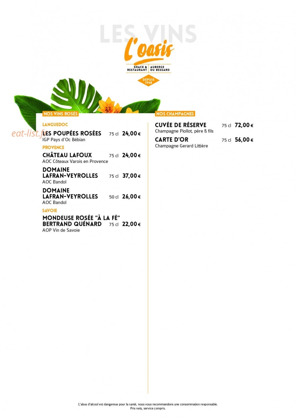 L'Oasis — carte page 5