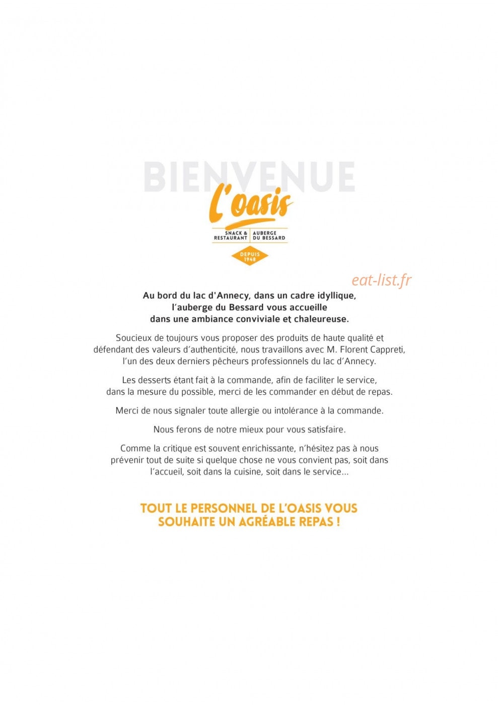L'Oasis — carte page 1