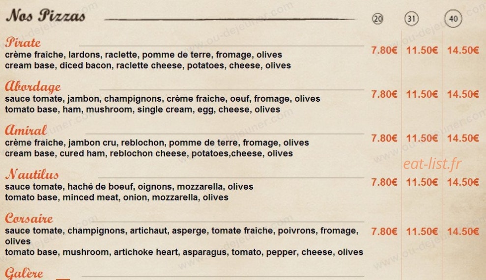 Lîl'o pizza — carte page 4