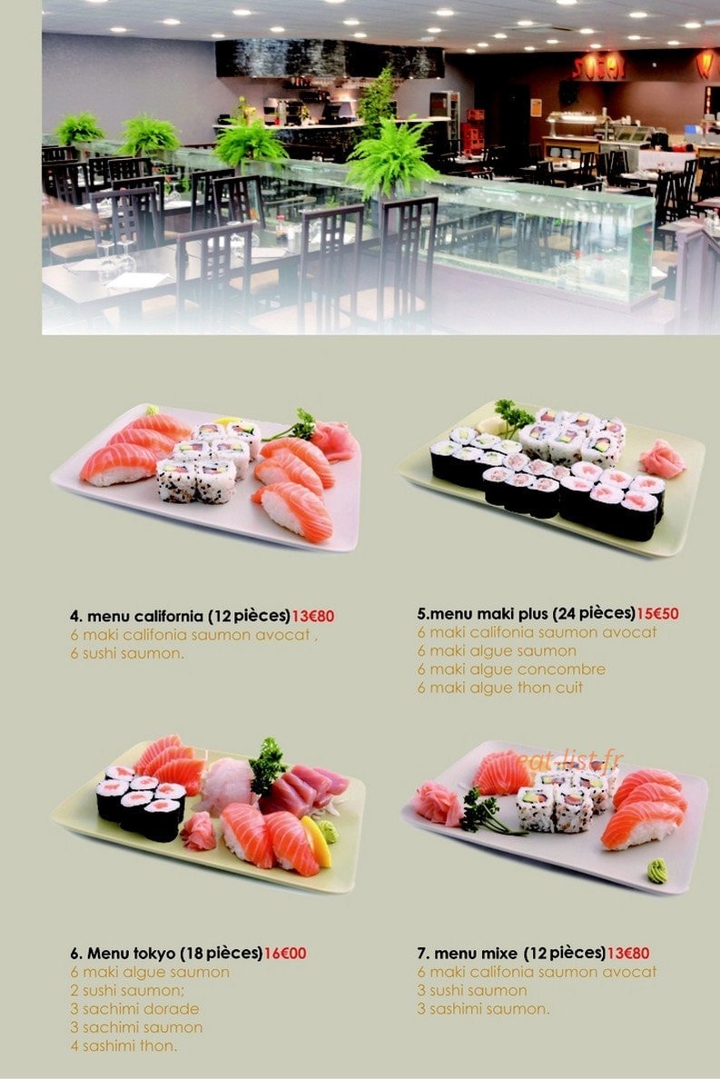 Tokyo sushi — carte page 3