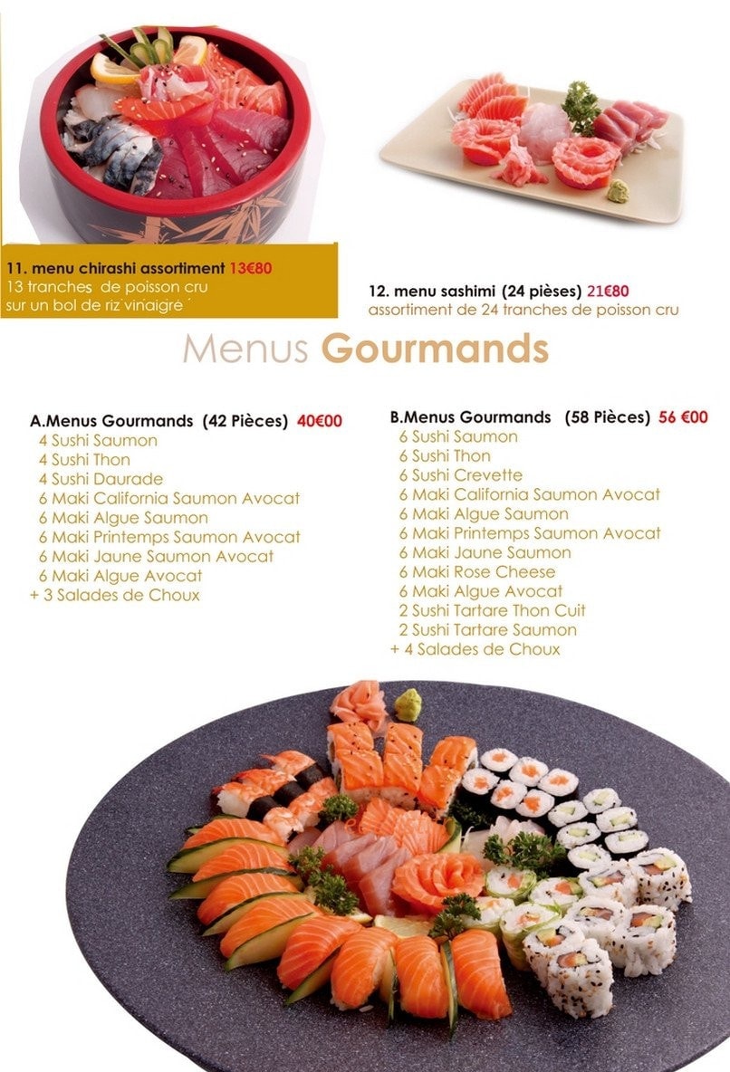 Tokyo sushi — carte page 5