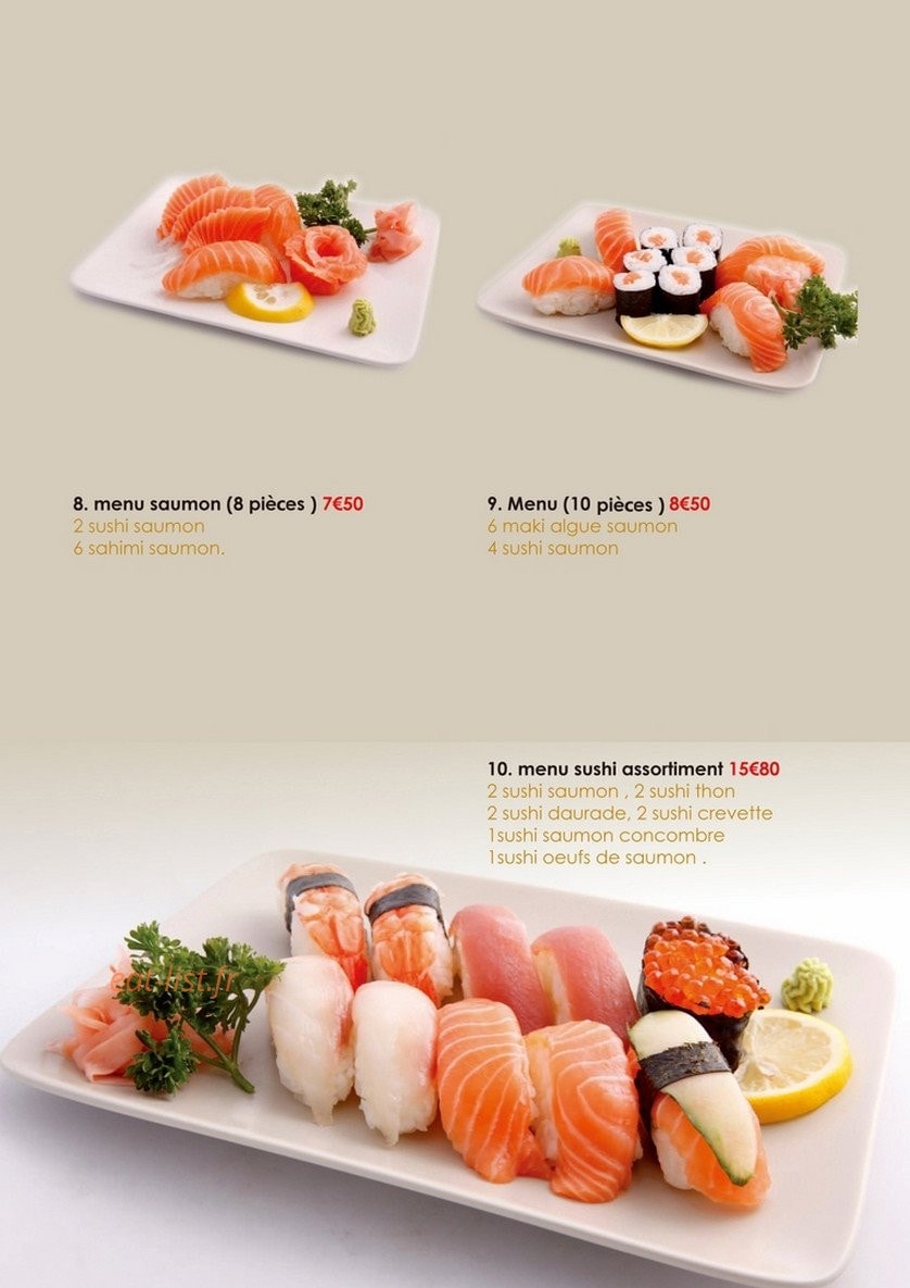 Tokyo sushi — carte page 4