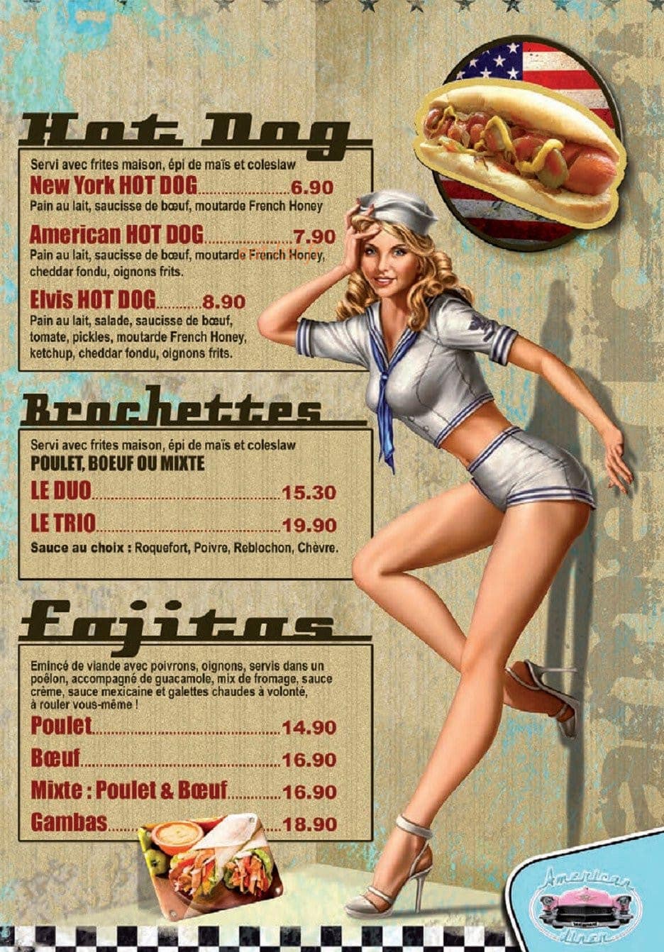 American Diner — carte page 7