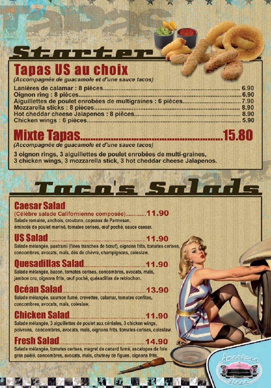 American Diner — carte page 3