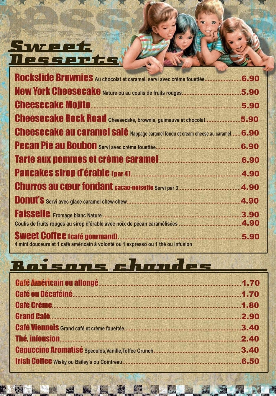 American Diner — carte page 10