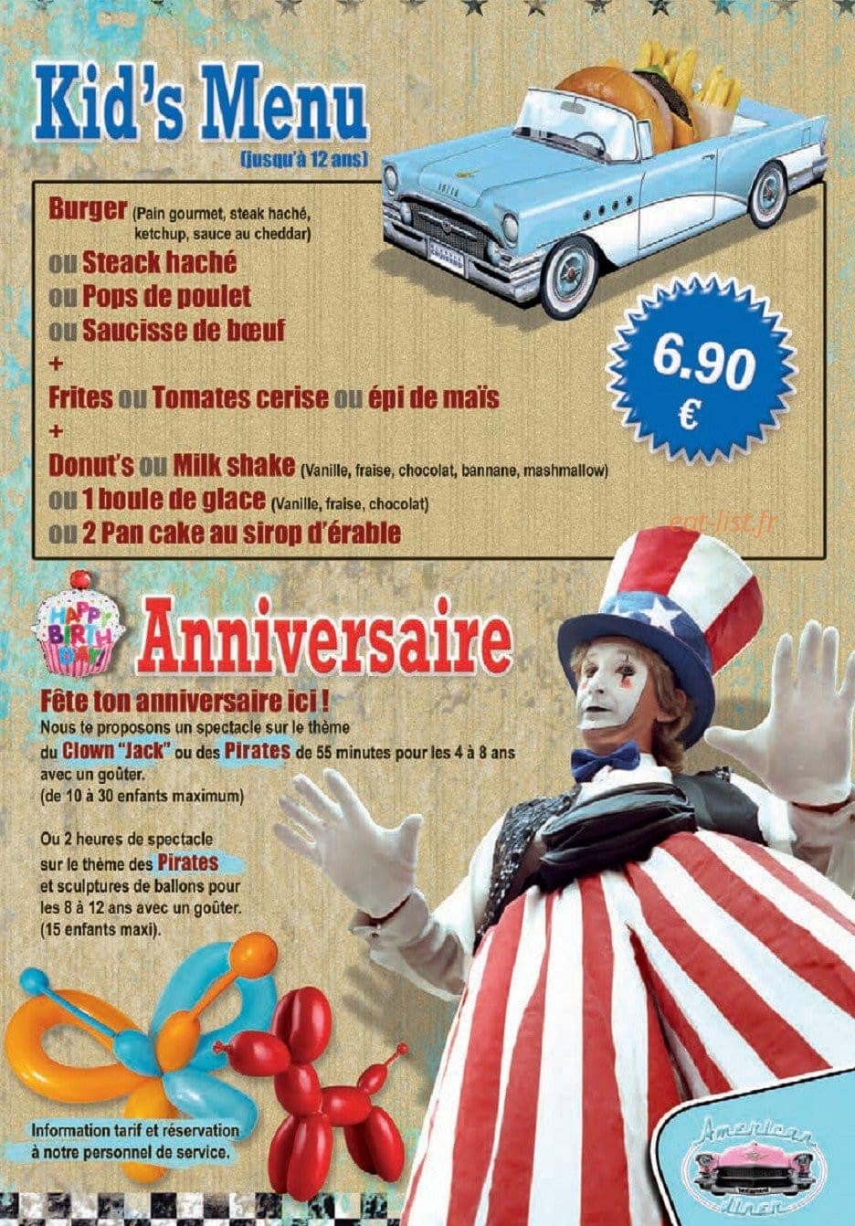 American Diner — carte page 9