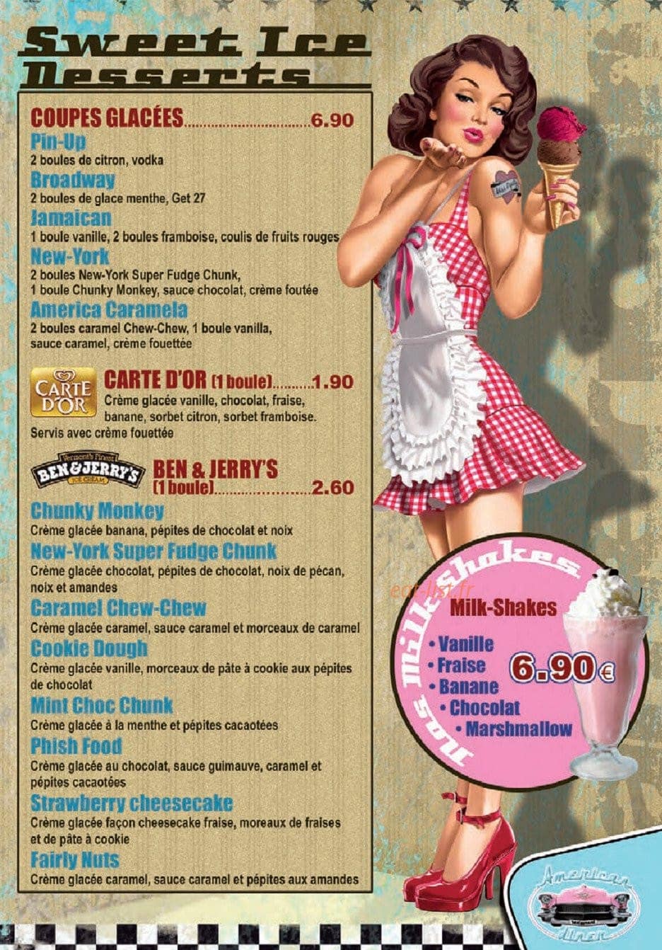 American Diner — carte page 11