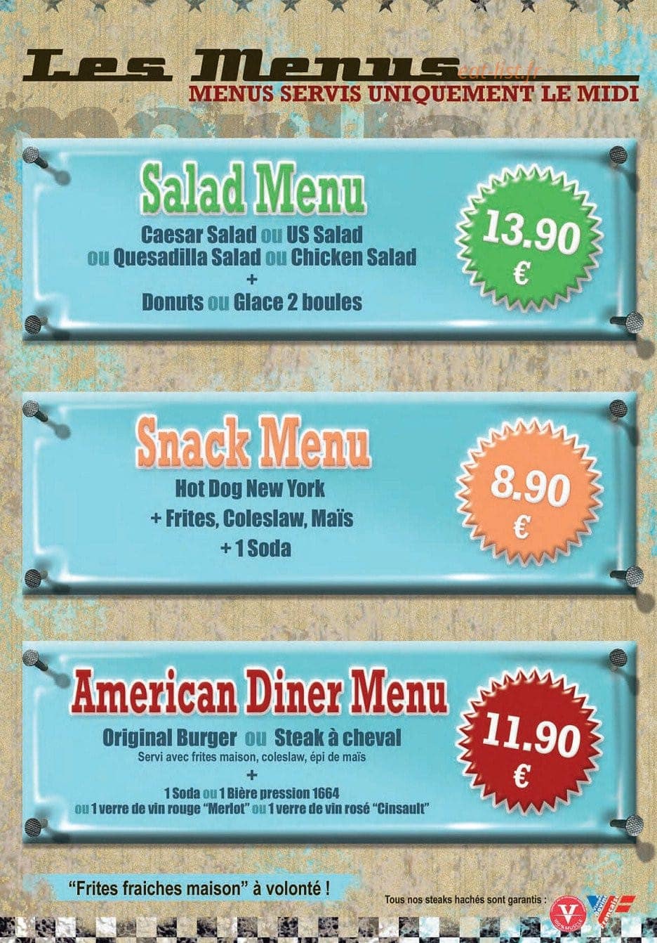 American Diner — carte page 8