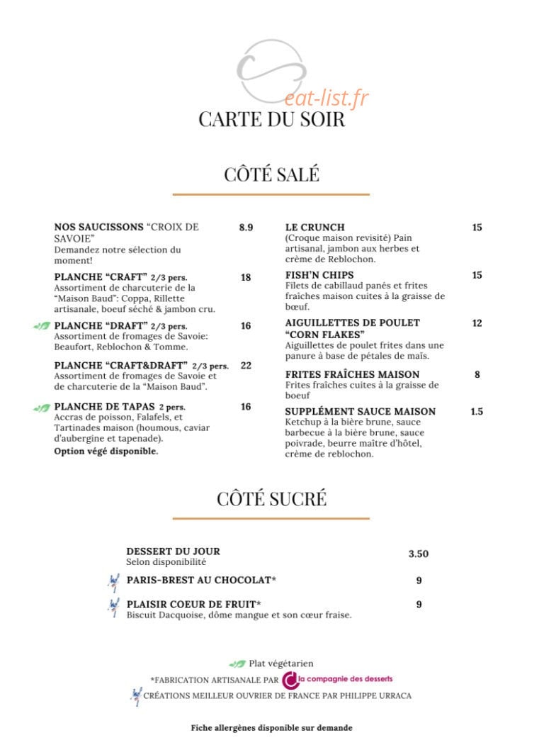 Craft and Draft — carte page 2