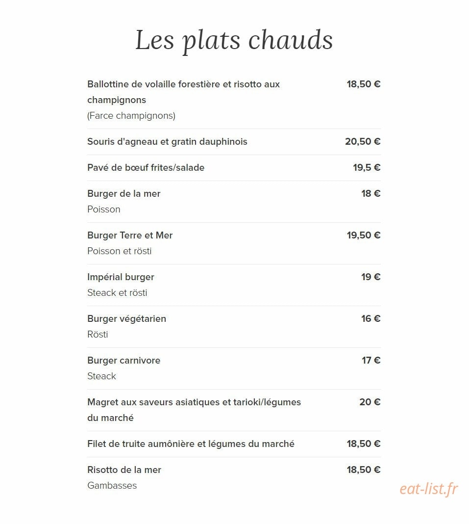La Passion Des Saveurs — carte page 5
