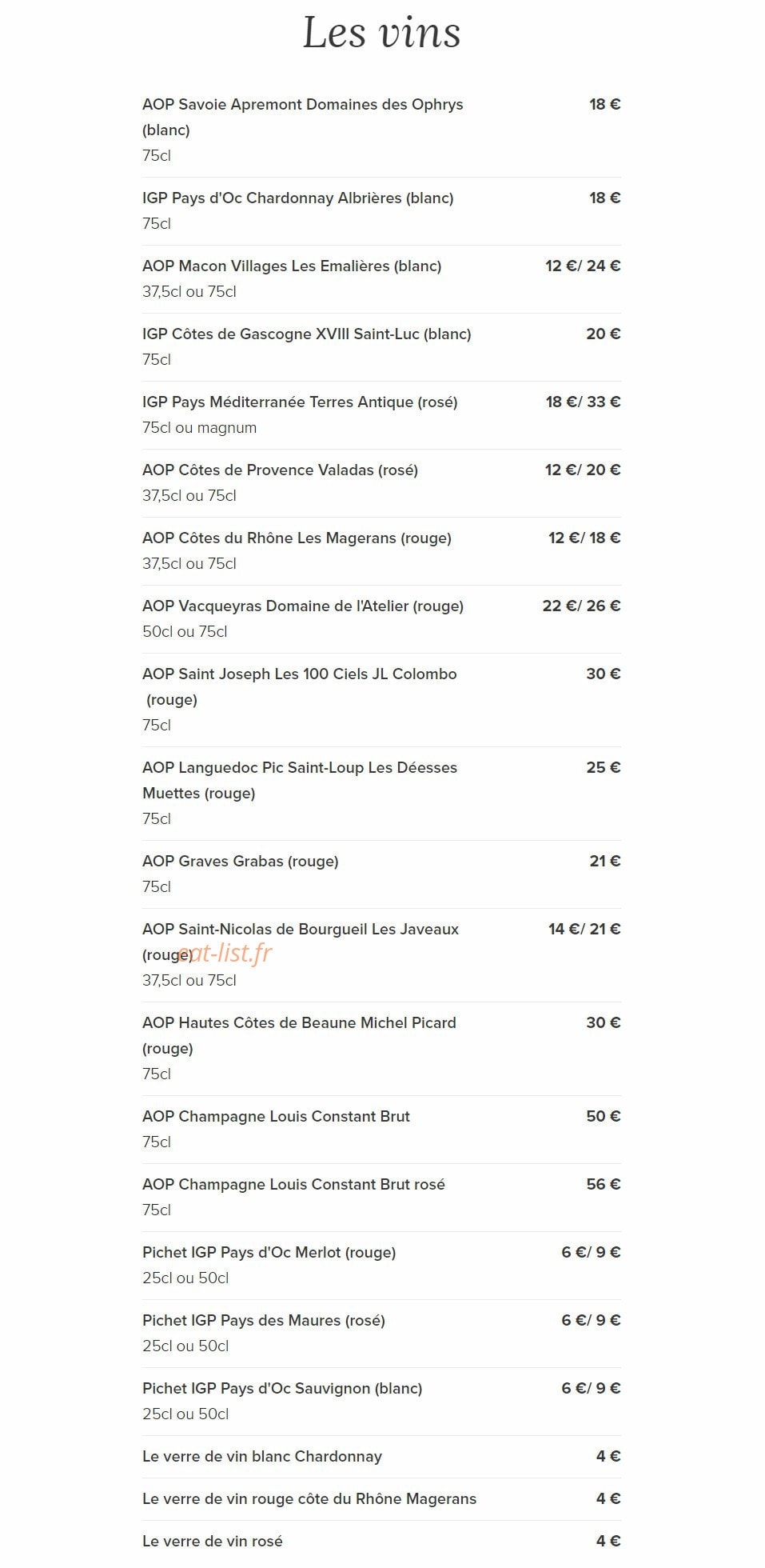 La Passion Des Saveurs — carte page 7