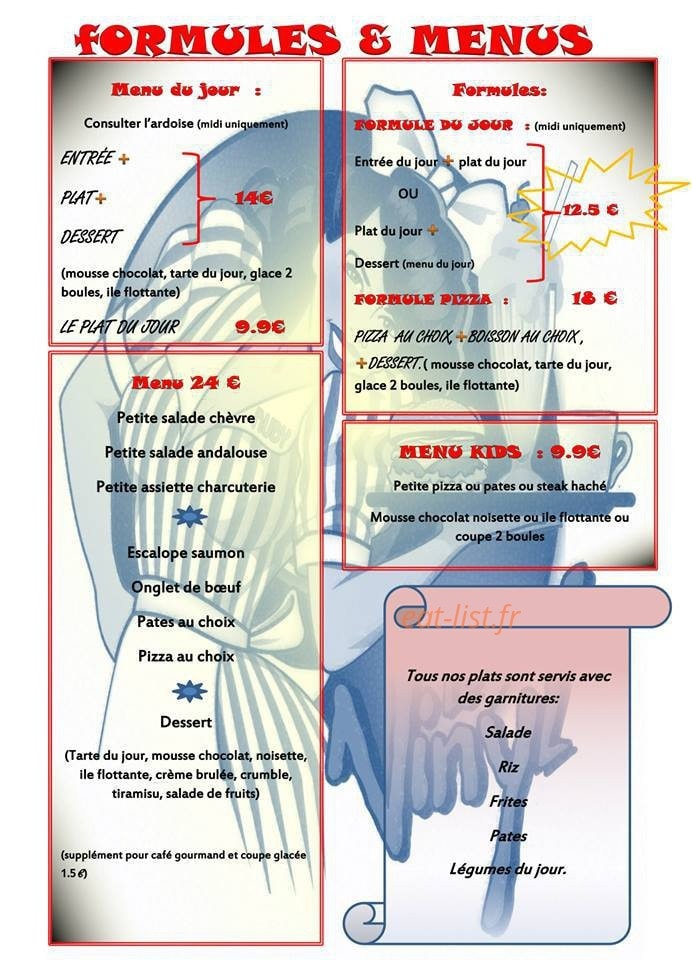 Le Vinyl — carte page 1
