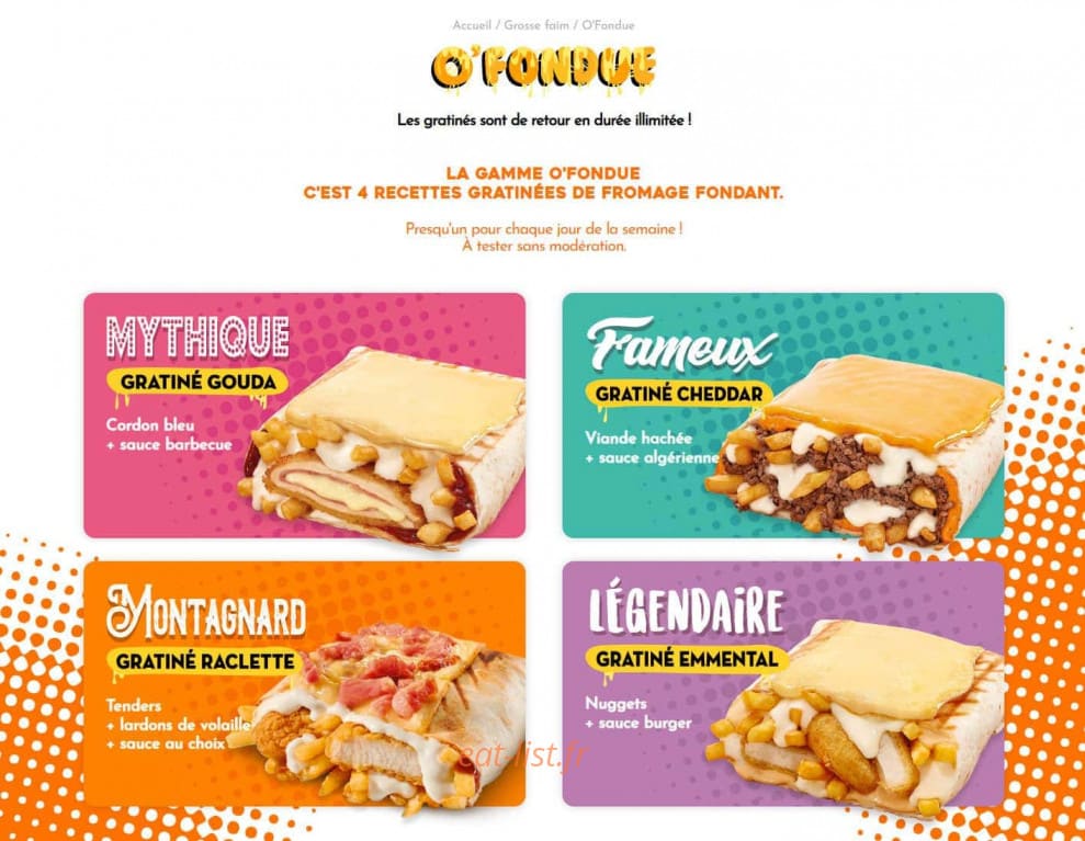 O'Tacos — carte page 3
