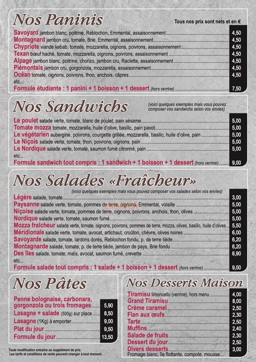 Pizza Pepone — carte page 2