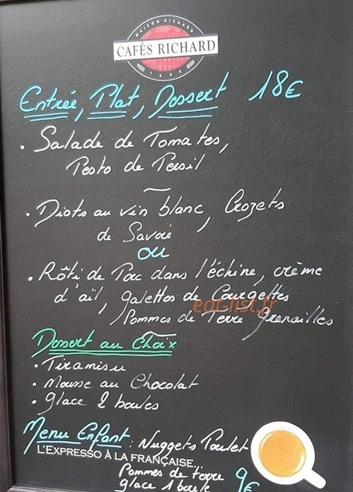 Au Bon Refuge — carte page 1
