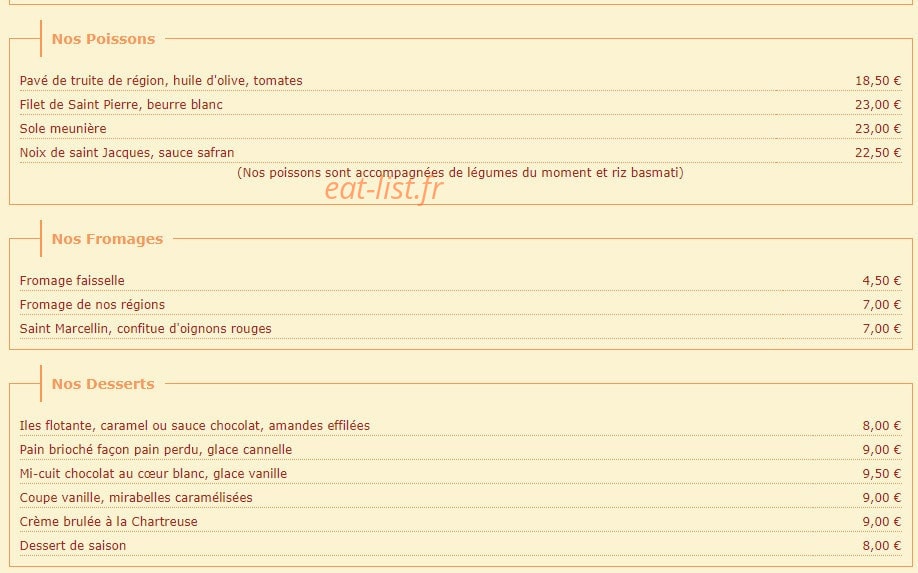 L'Orangerie — carte page 4
