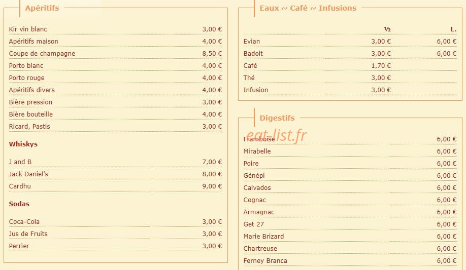L'Orangerie — carte page 5