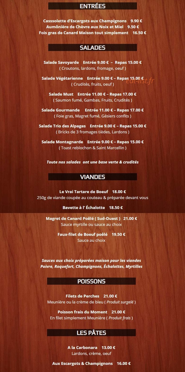 Le Must — carte page 1