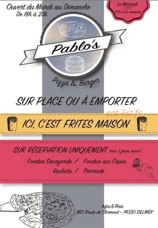 Pablo's — carte page 1