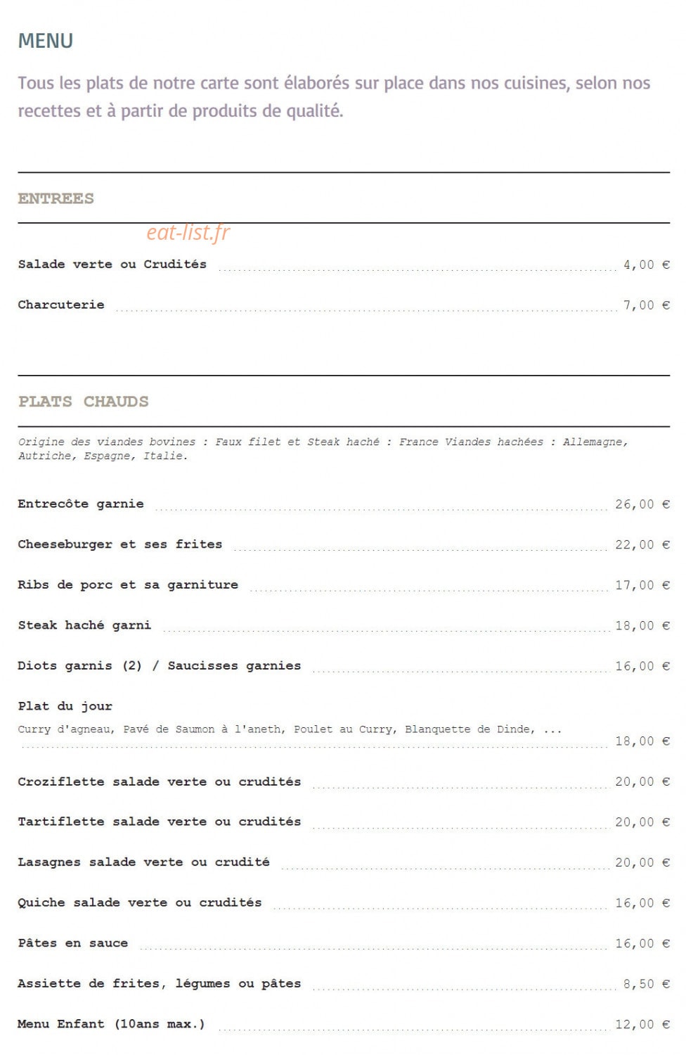 Au Pré D'Oscar — carte page 1