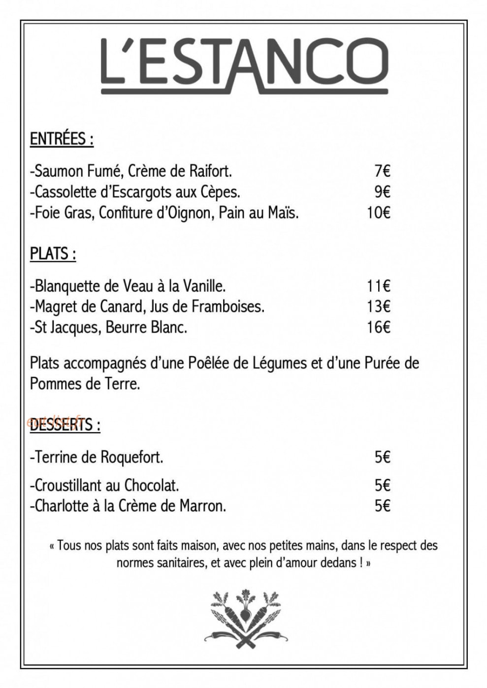 L’Estanco — carte page 1