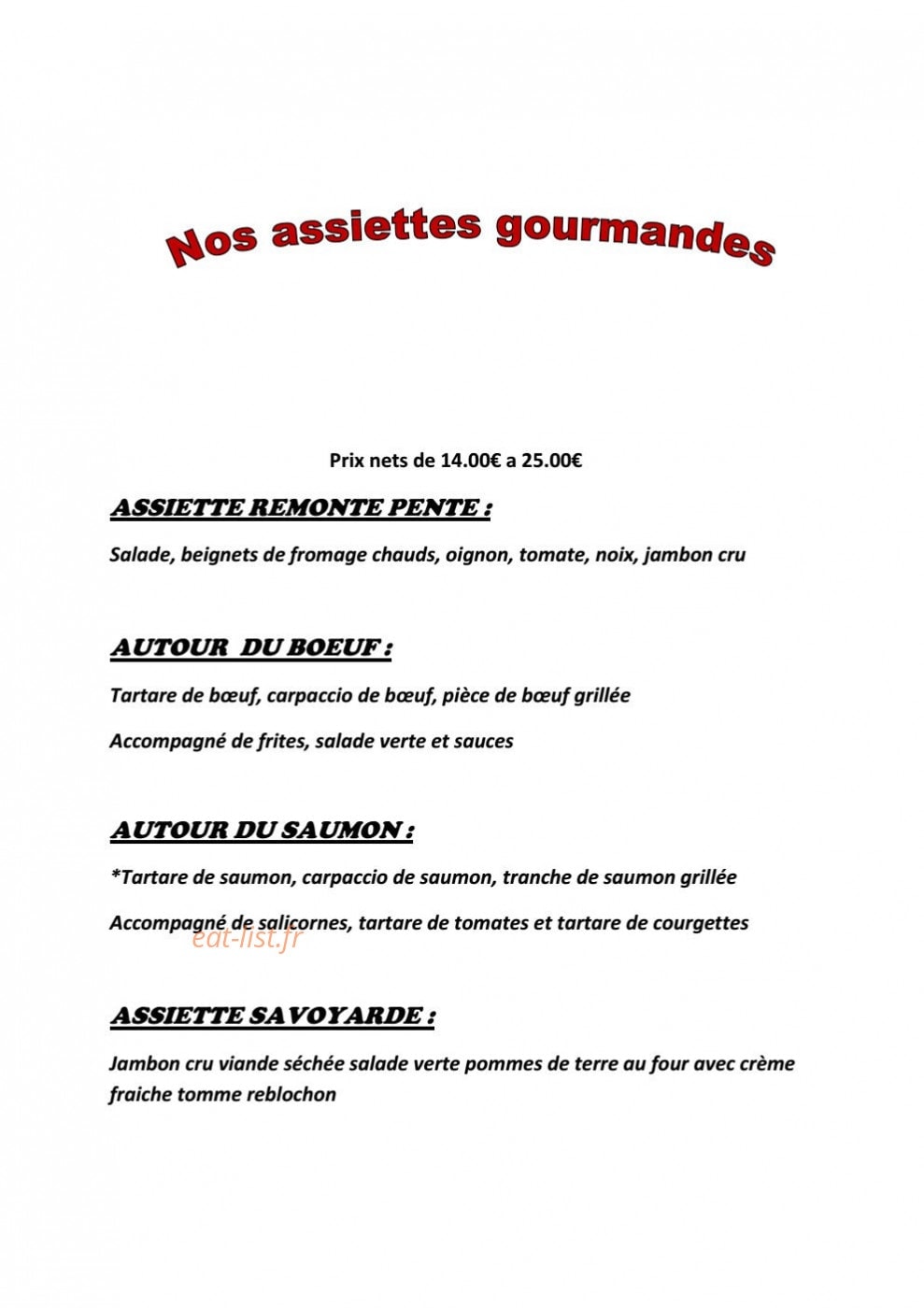 La Boule de Neige — carte page 6