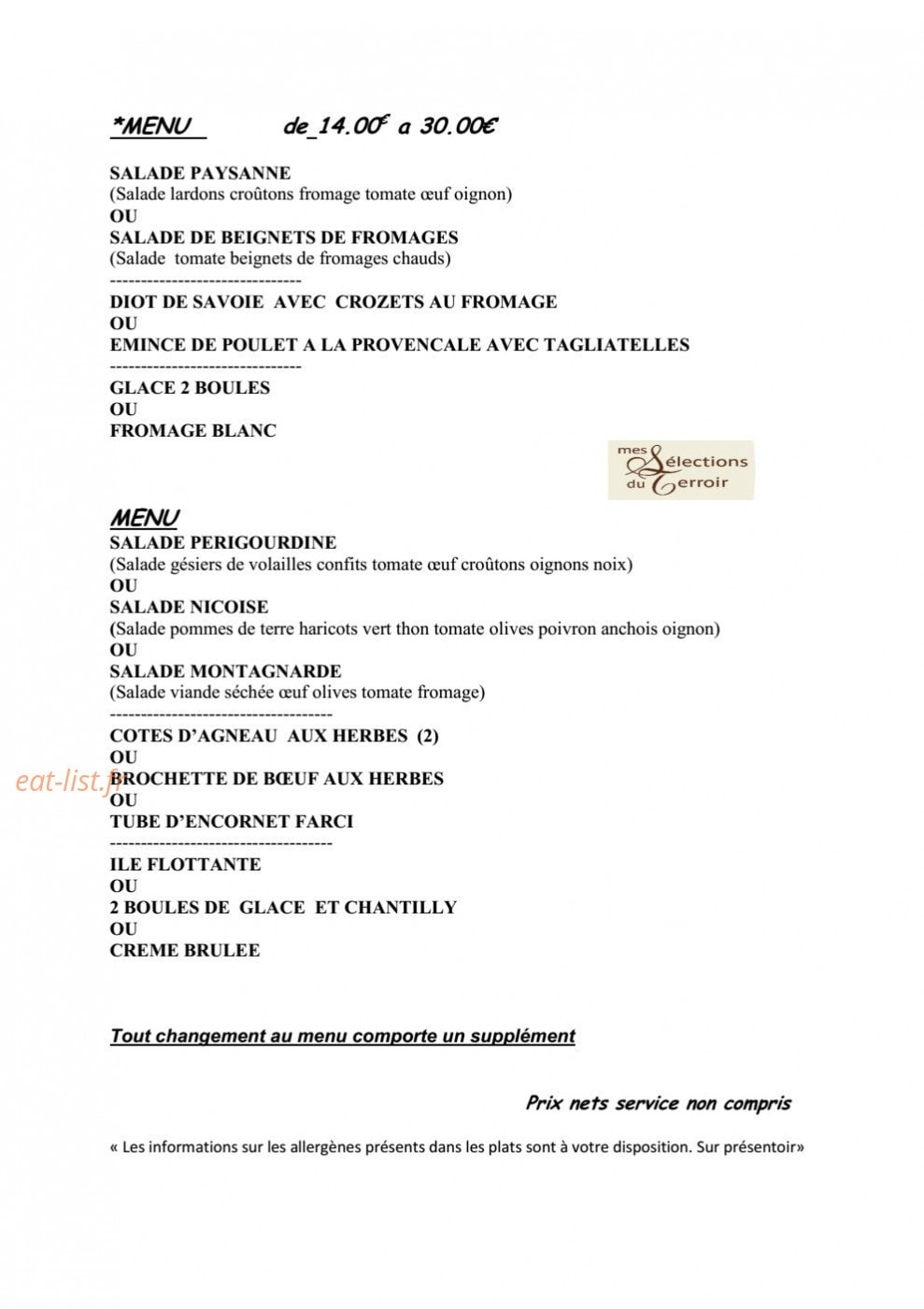 La Boule de Neige — carte page 4