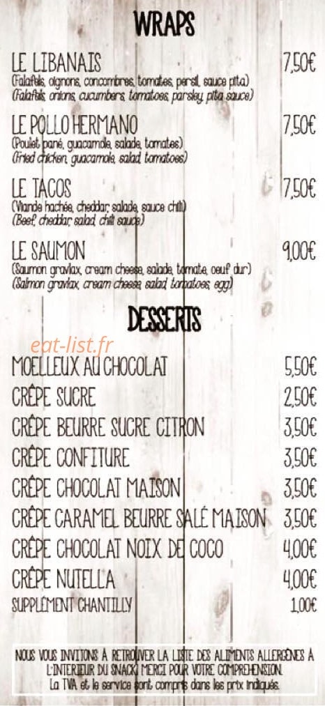 La Gamelle — carte page 3
