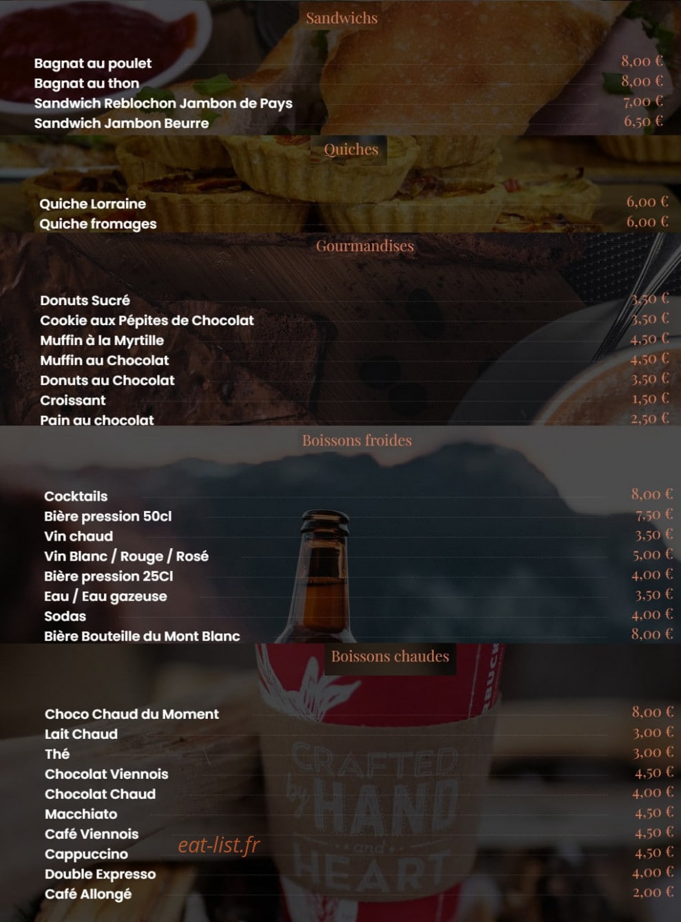 Le 1600 café — carte page 2