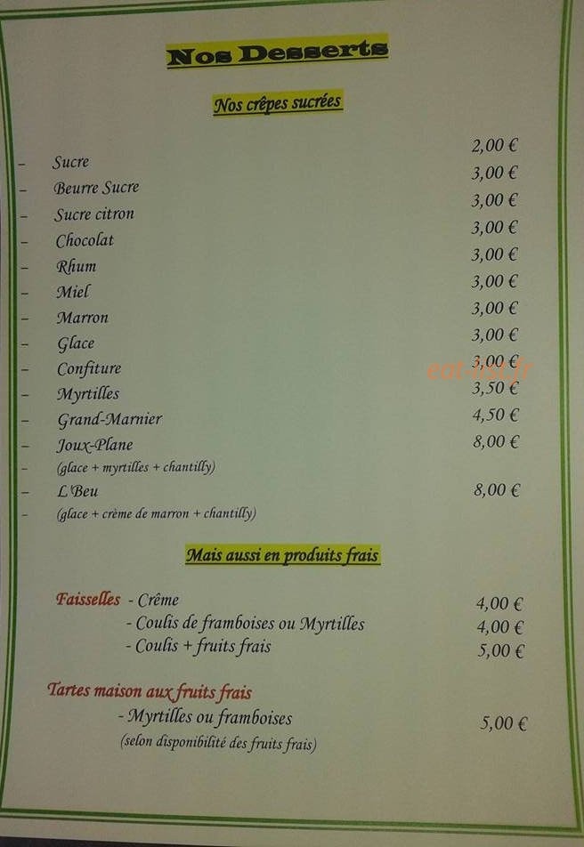 Le relais des vallées — carte page 2