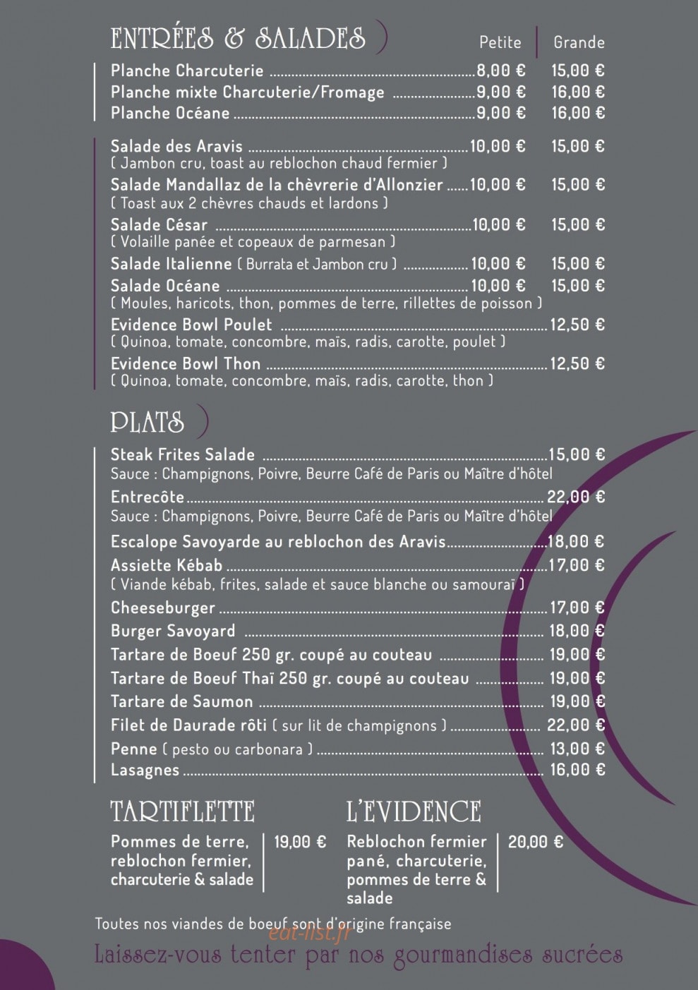 L'Evidence — carte page 2