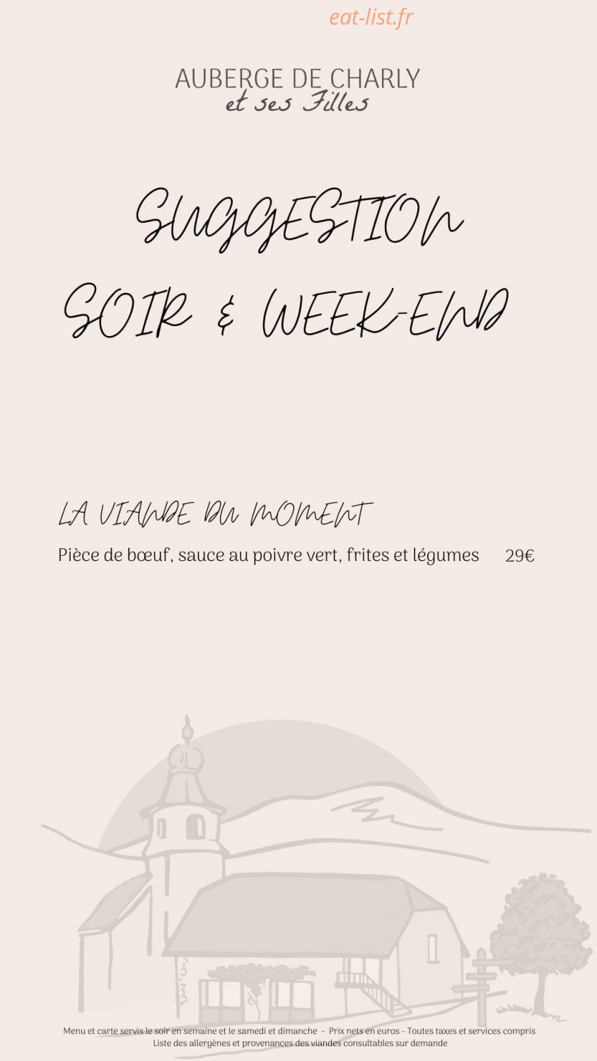 Auberge de Charly et ses filles — carte page 3