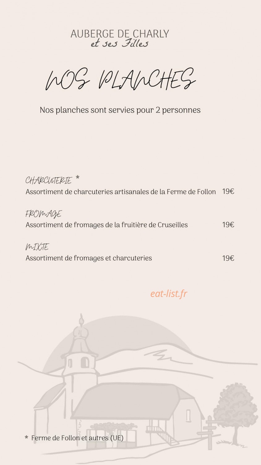 Auberge de Charly et ses filles — carte page 4