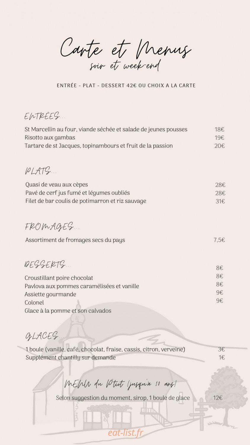 Auberge de Charly et ses filles — carte page 1