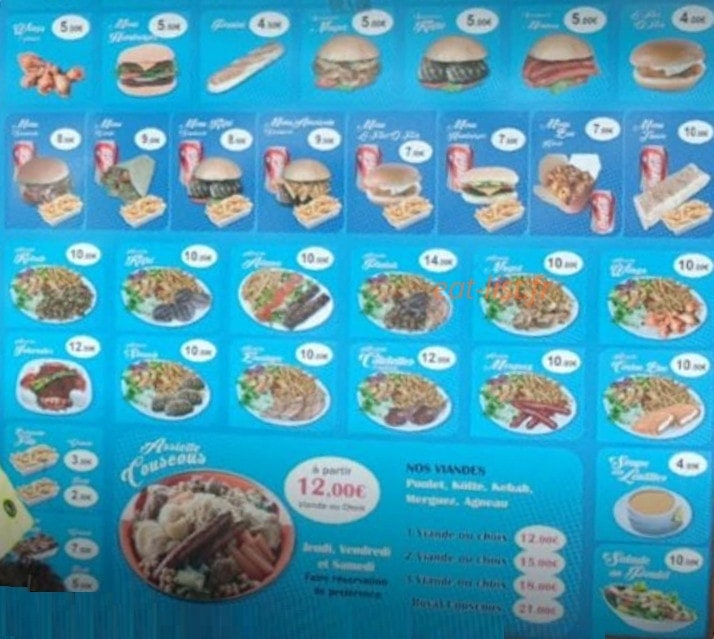 Le Plaisir Kebab — carte page 1