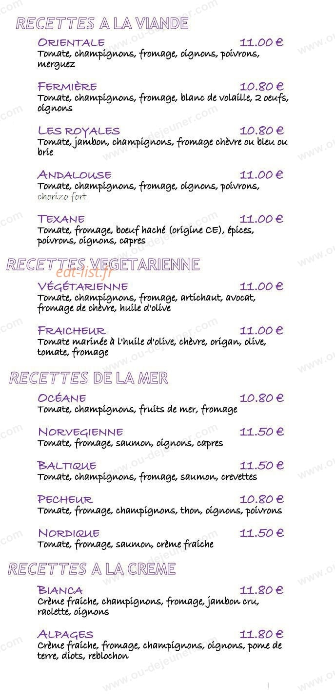 Pizza Contact — carte page 2