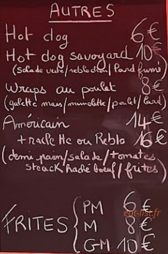 Snack Chez Jeff — carte page 4