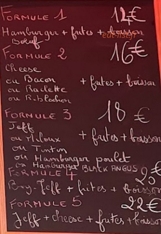 Snack Chez Jeff — carte page 5
