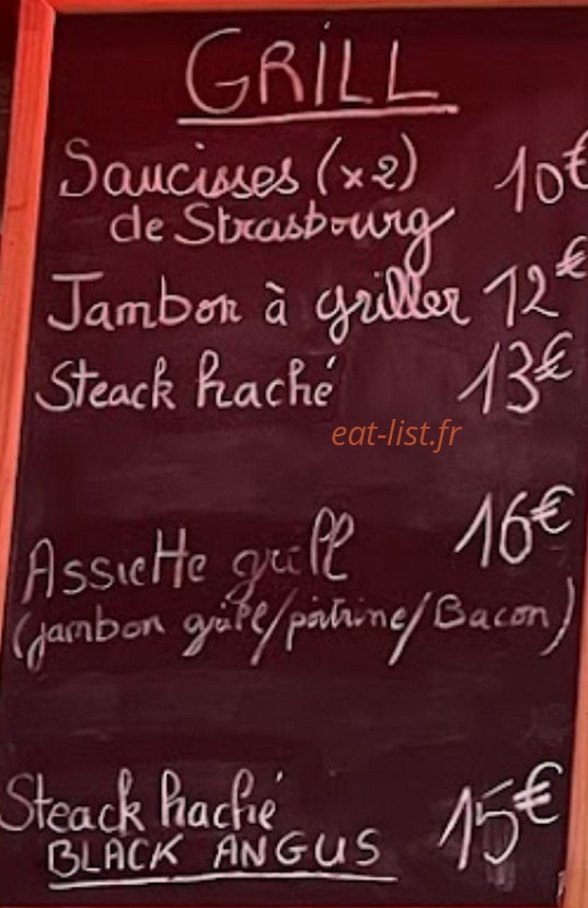 Snack Chez Jeff — carte page 1