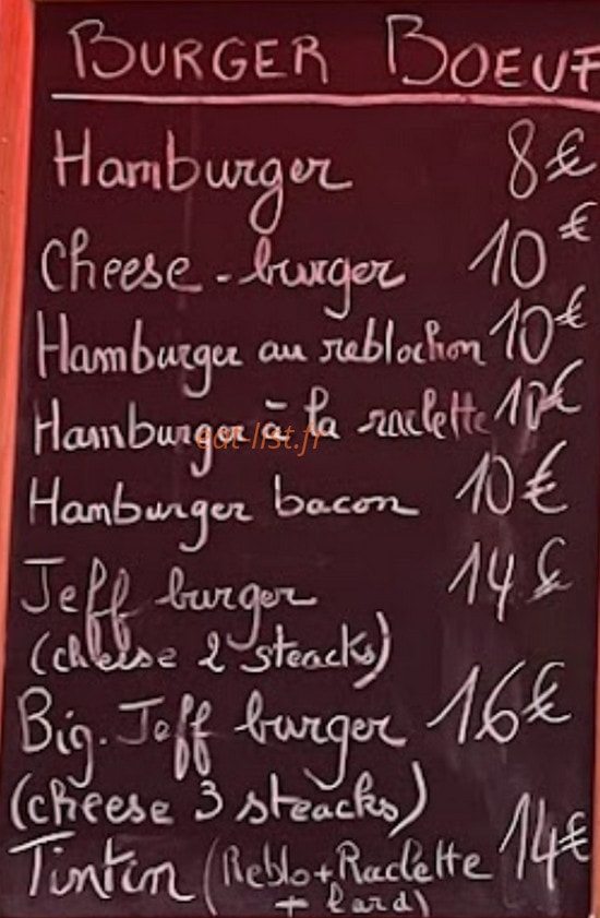 Snack Chez Jeff — carte page 2