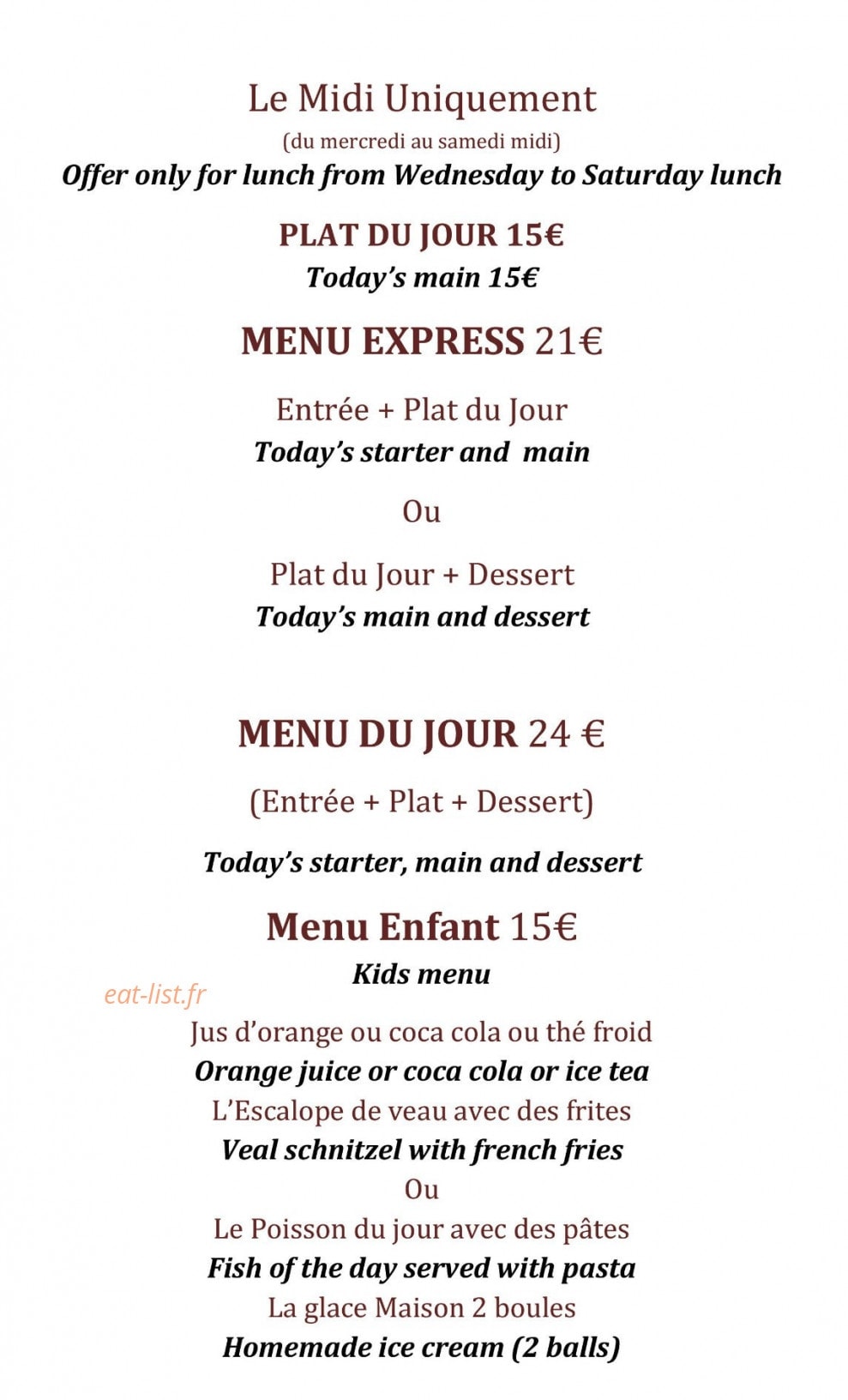 La Clef des Champs — carte page 3