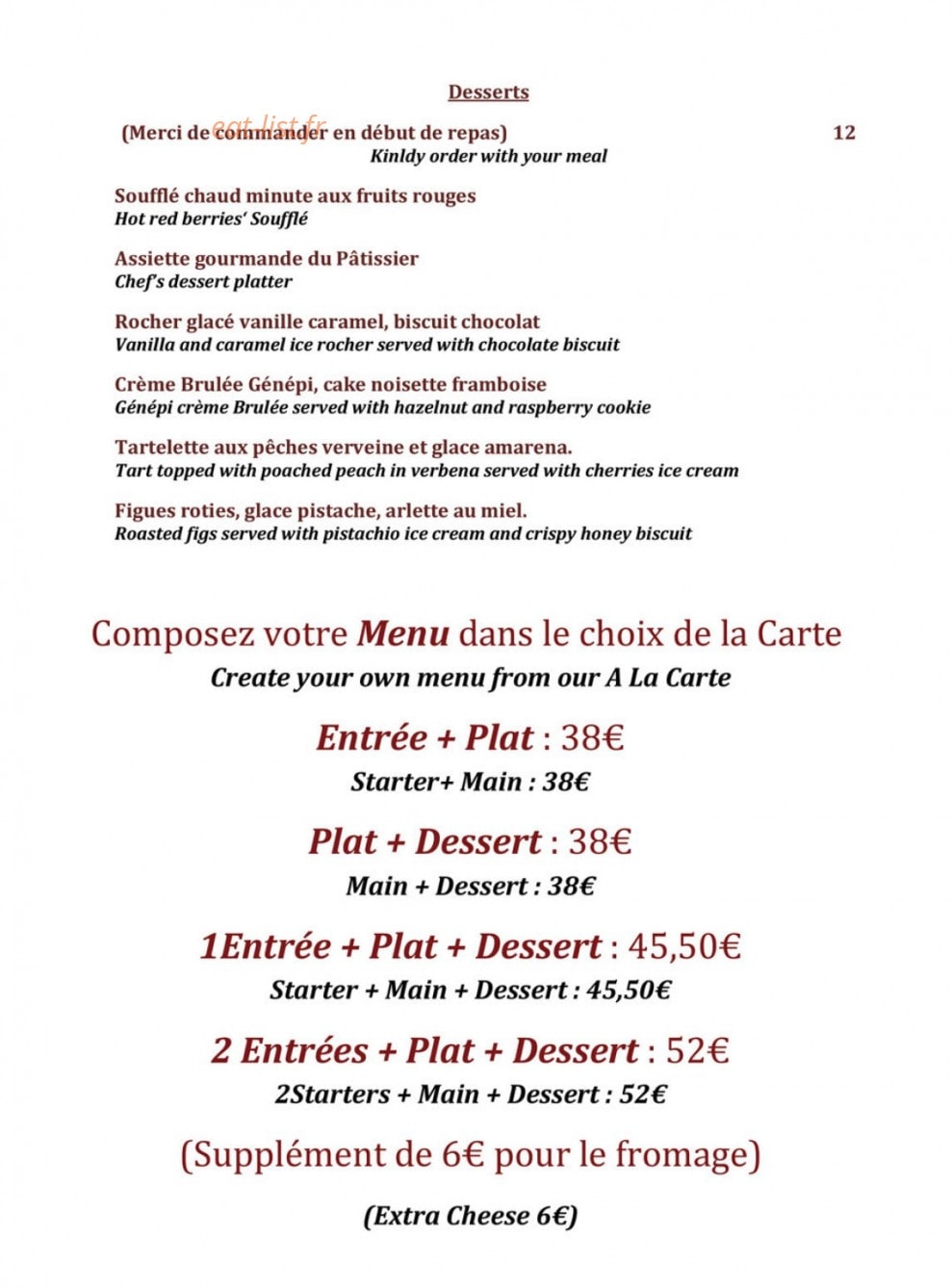 La Clef des Champs — carte page 5