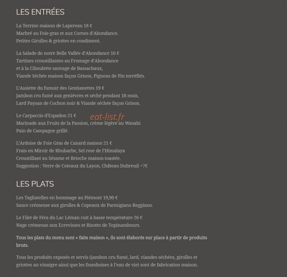 Les Gentianettes — carte page 2