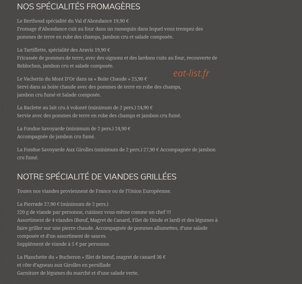 Les Gentianettes — carte page 1